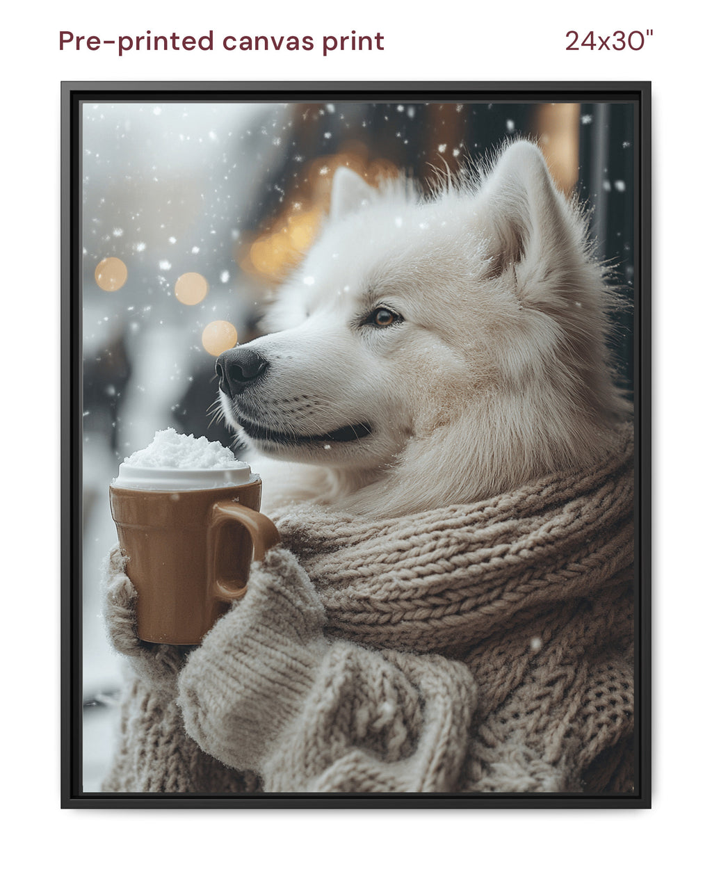 Canvas Print 24x30 Framed Black