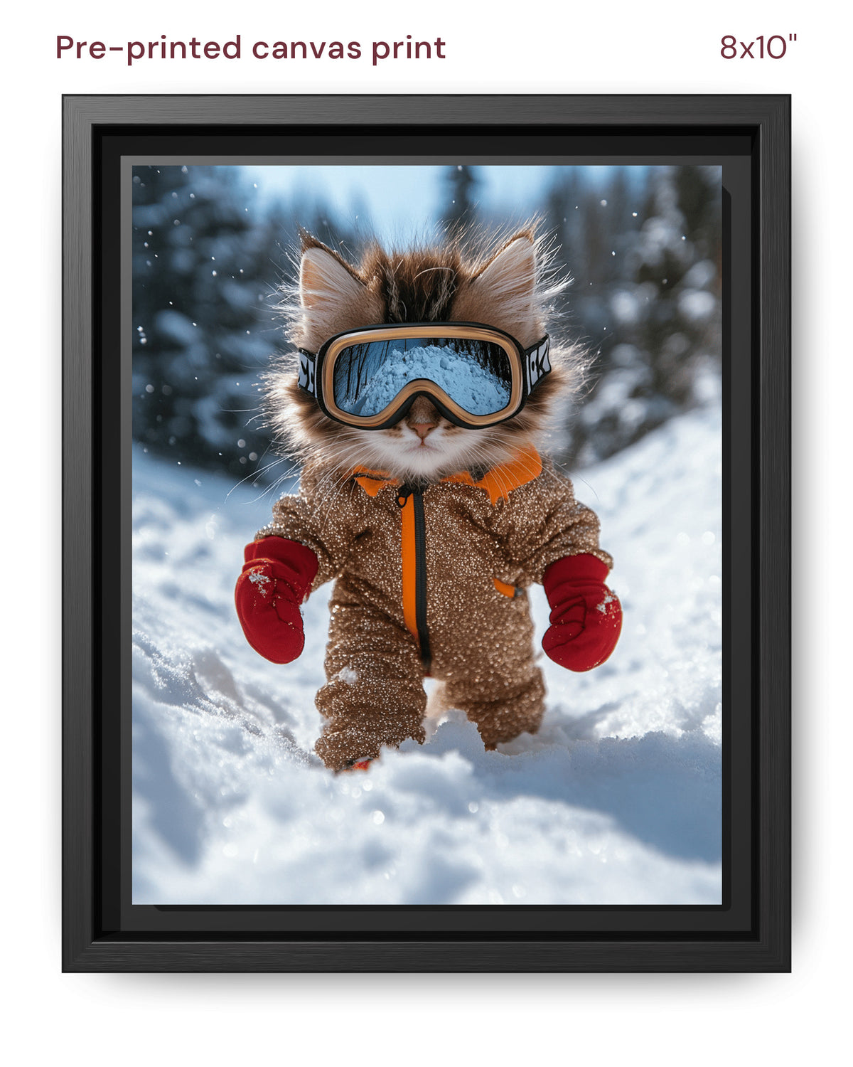 Canvas Print 8x10 Framed Black