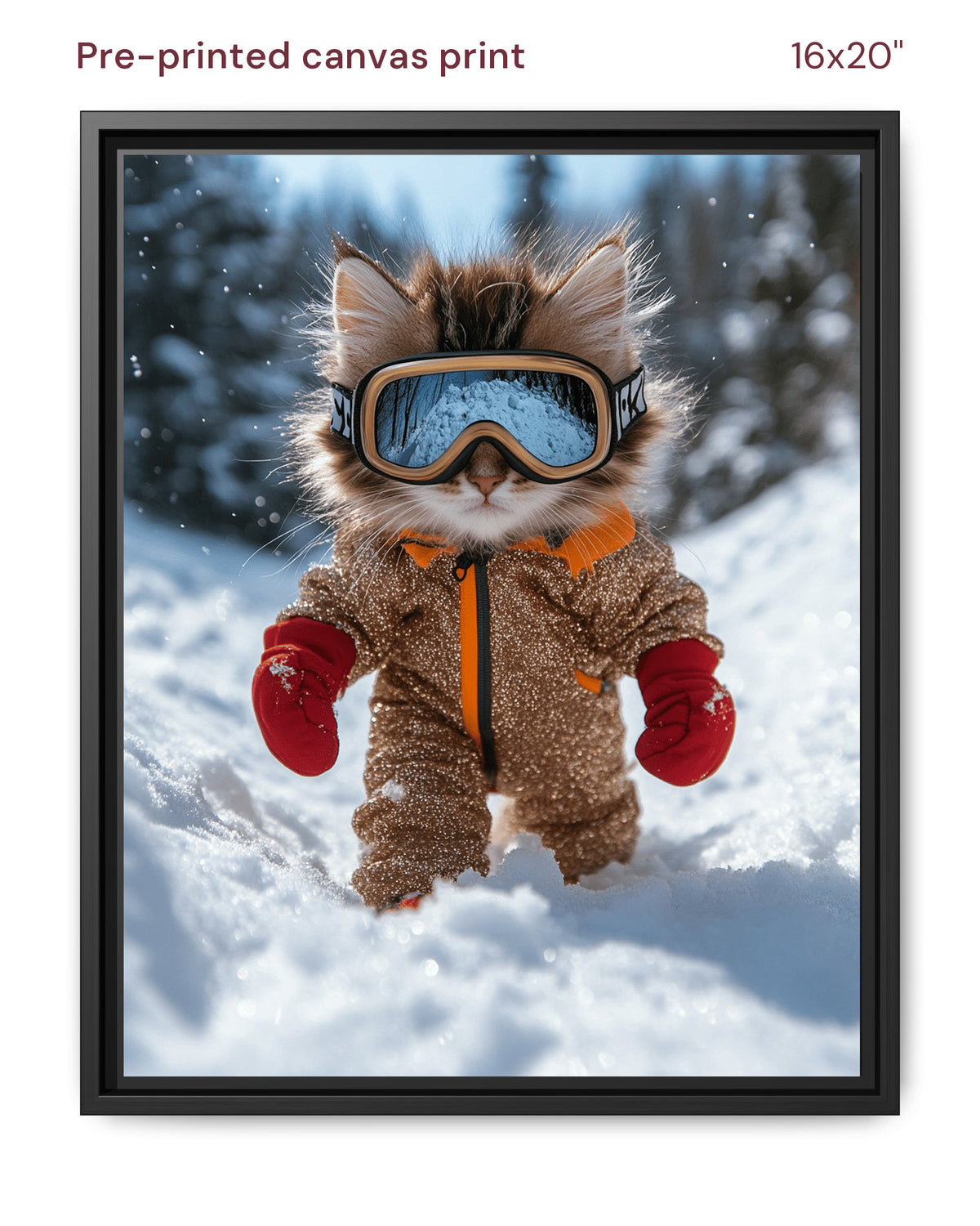 Canvas Print 16x20 Framed Black
