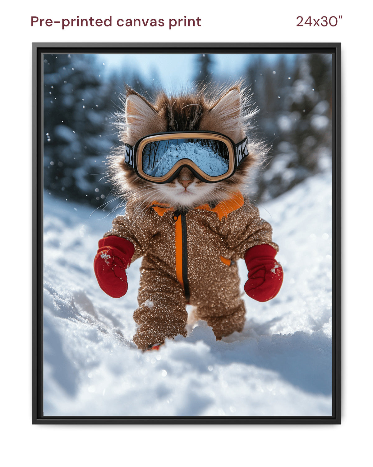 Canvas Print 24x30 Framed Black