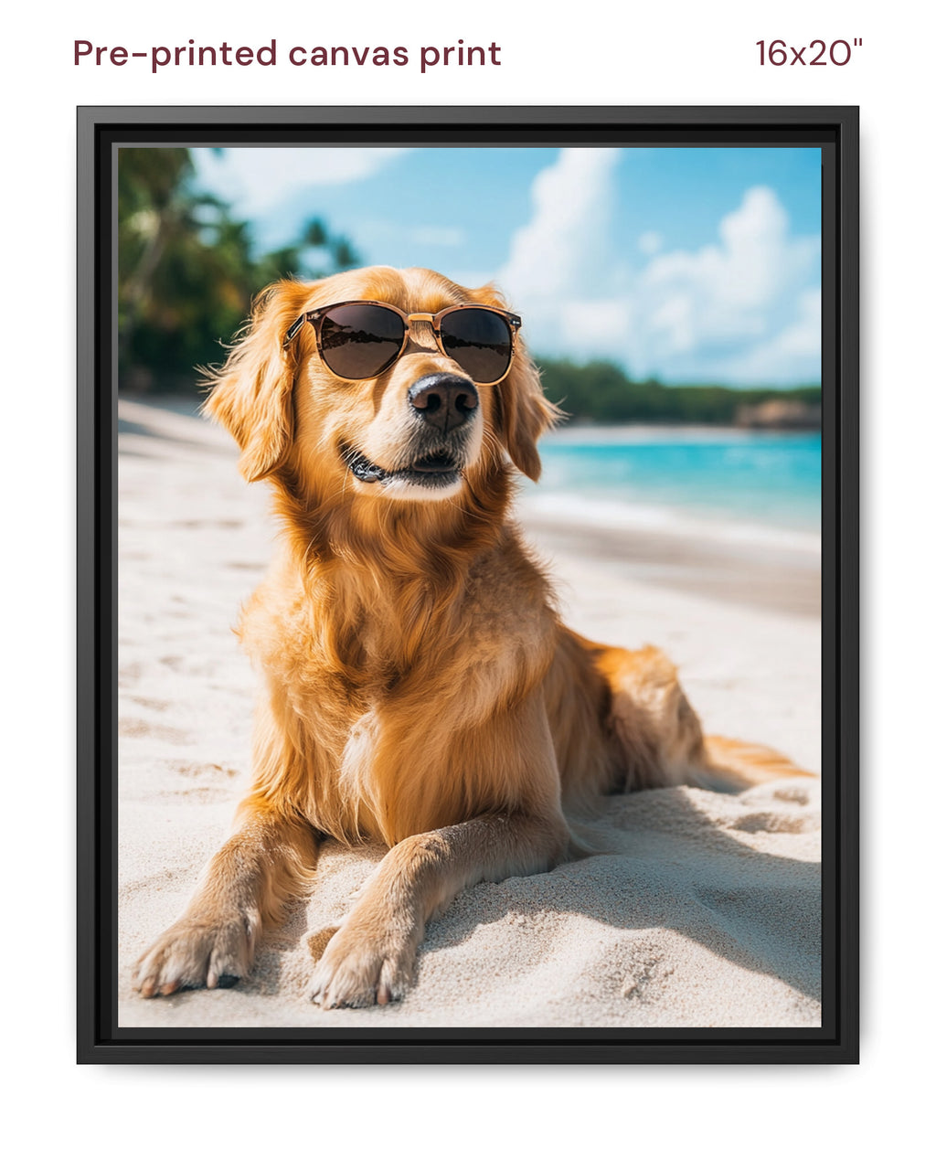 Canvas Print 16x20 Framed Black