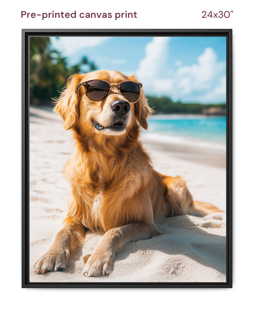 Canvas Print 24x30 Framed Black