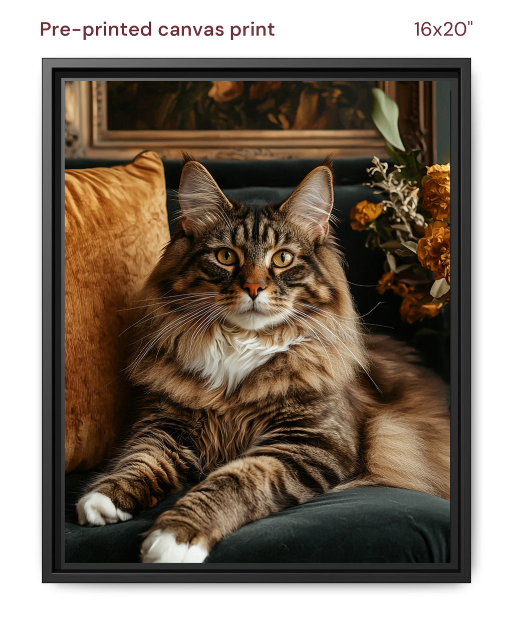 Canvas Print 16x20 Framed Black