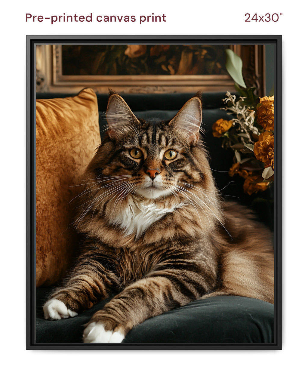 Canvas Print 24x30 Framed Black