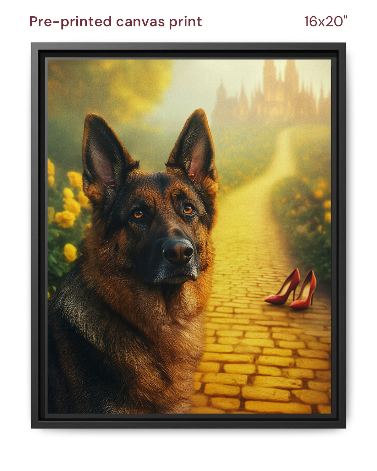 Canvas Print 16x20 Framed Black