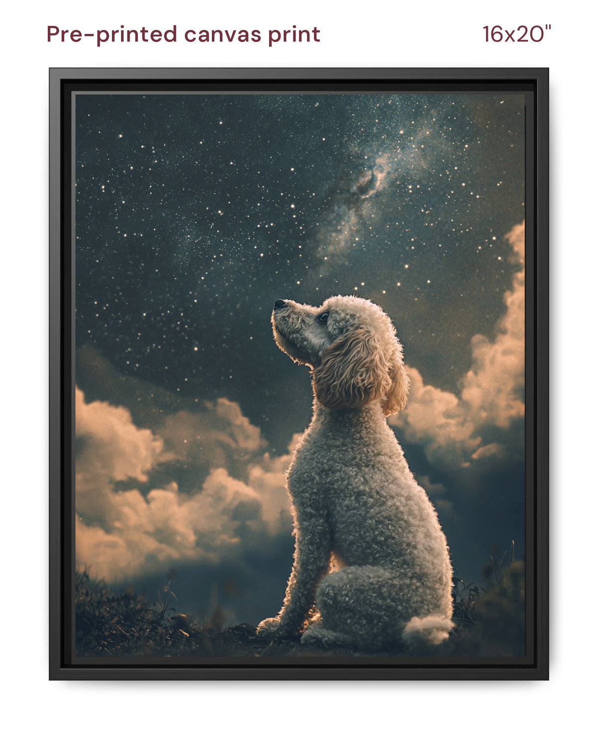 Canvas Print 16x20 Framed Black
