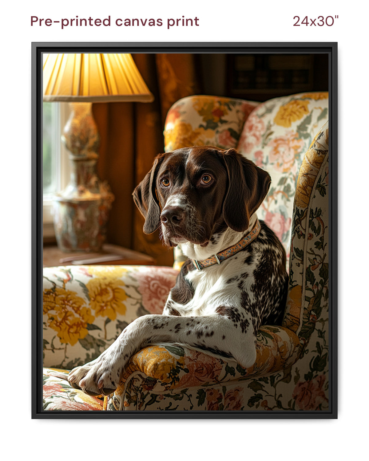 Canvas Print 24x30 Framed Black