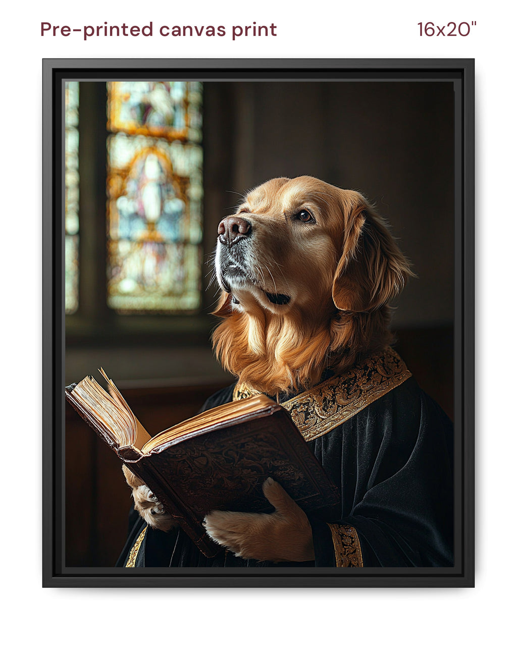 Canvas Print 16x20 Framed Black