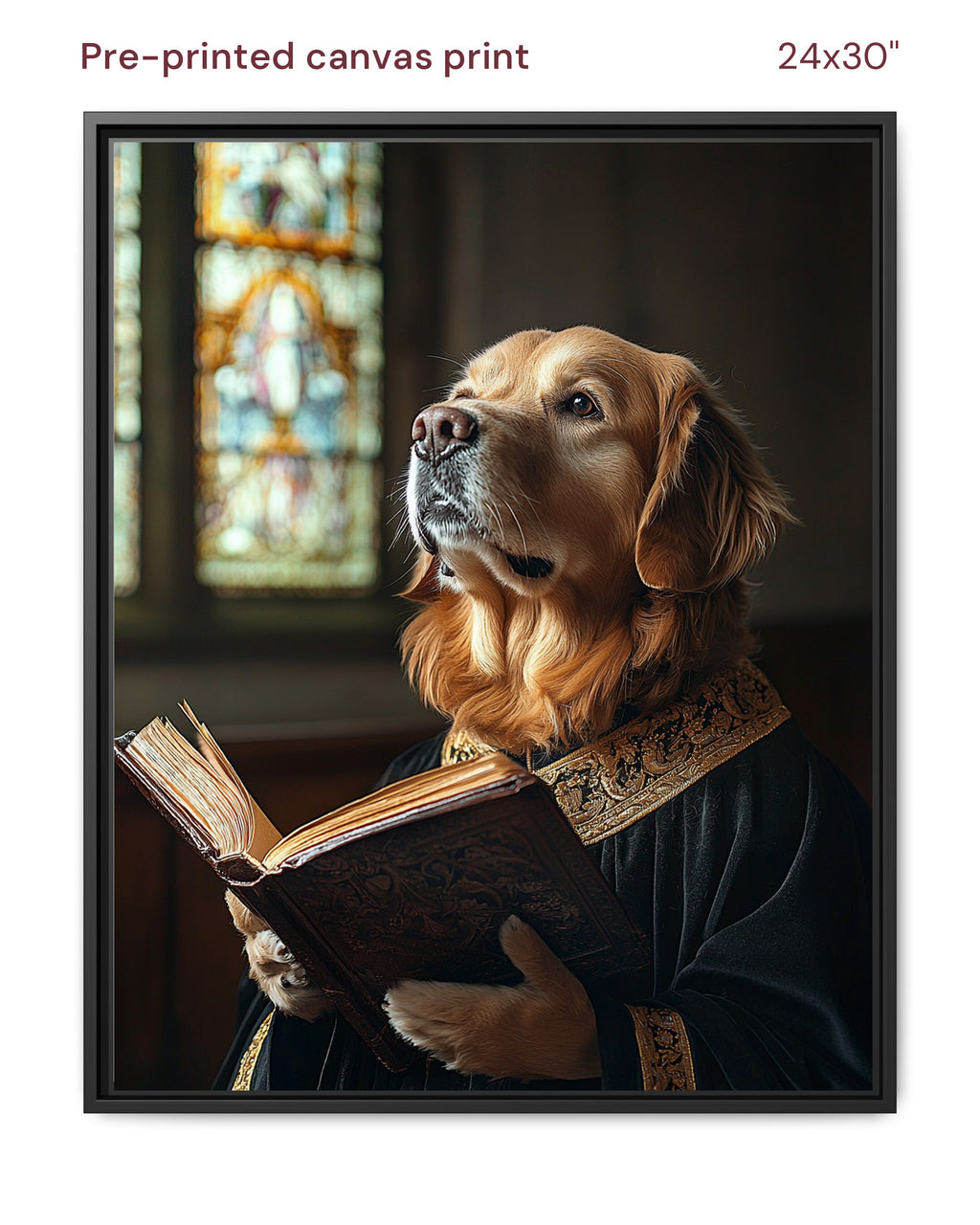 Canvas Print 24x30 Framed Black