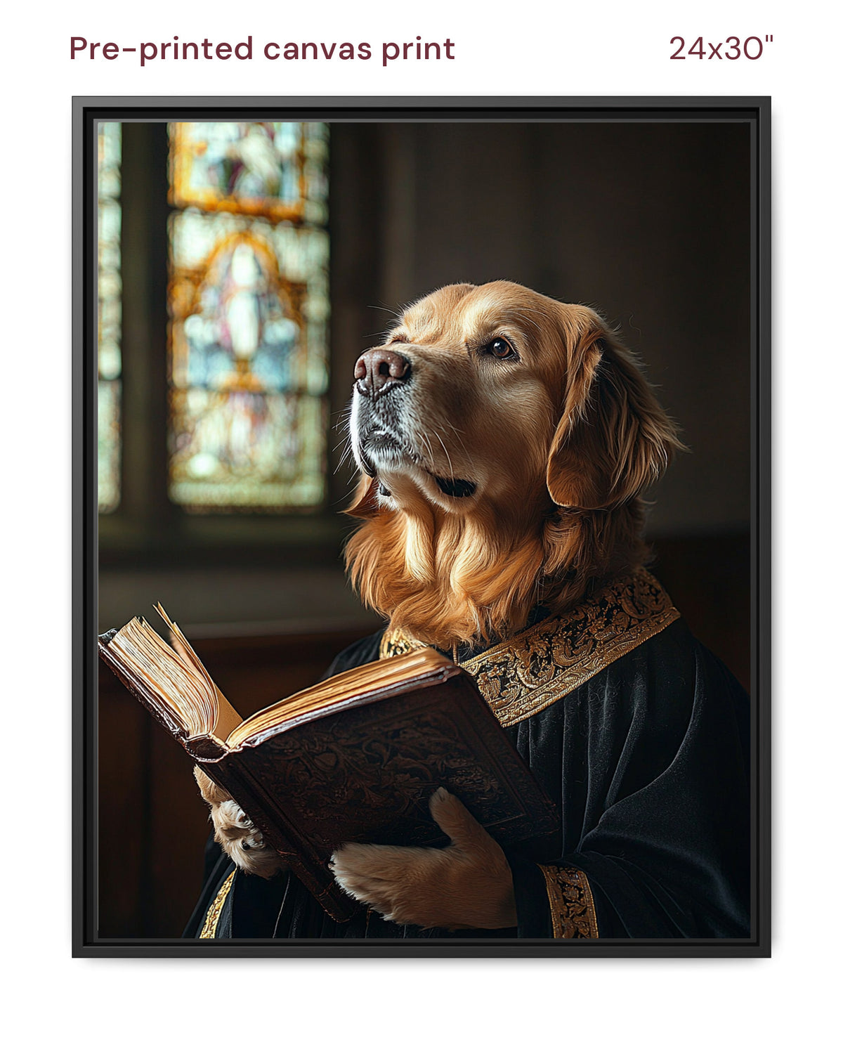 Canvas Print 24x30 Framed Black