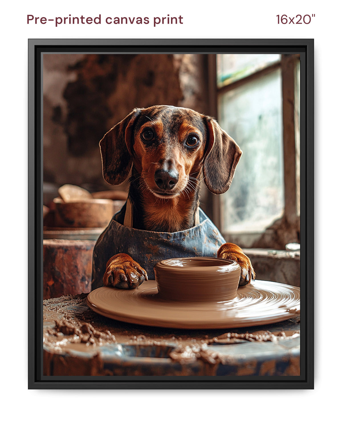 Canvas Print 16x20 Framed Black