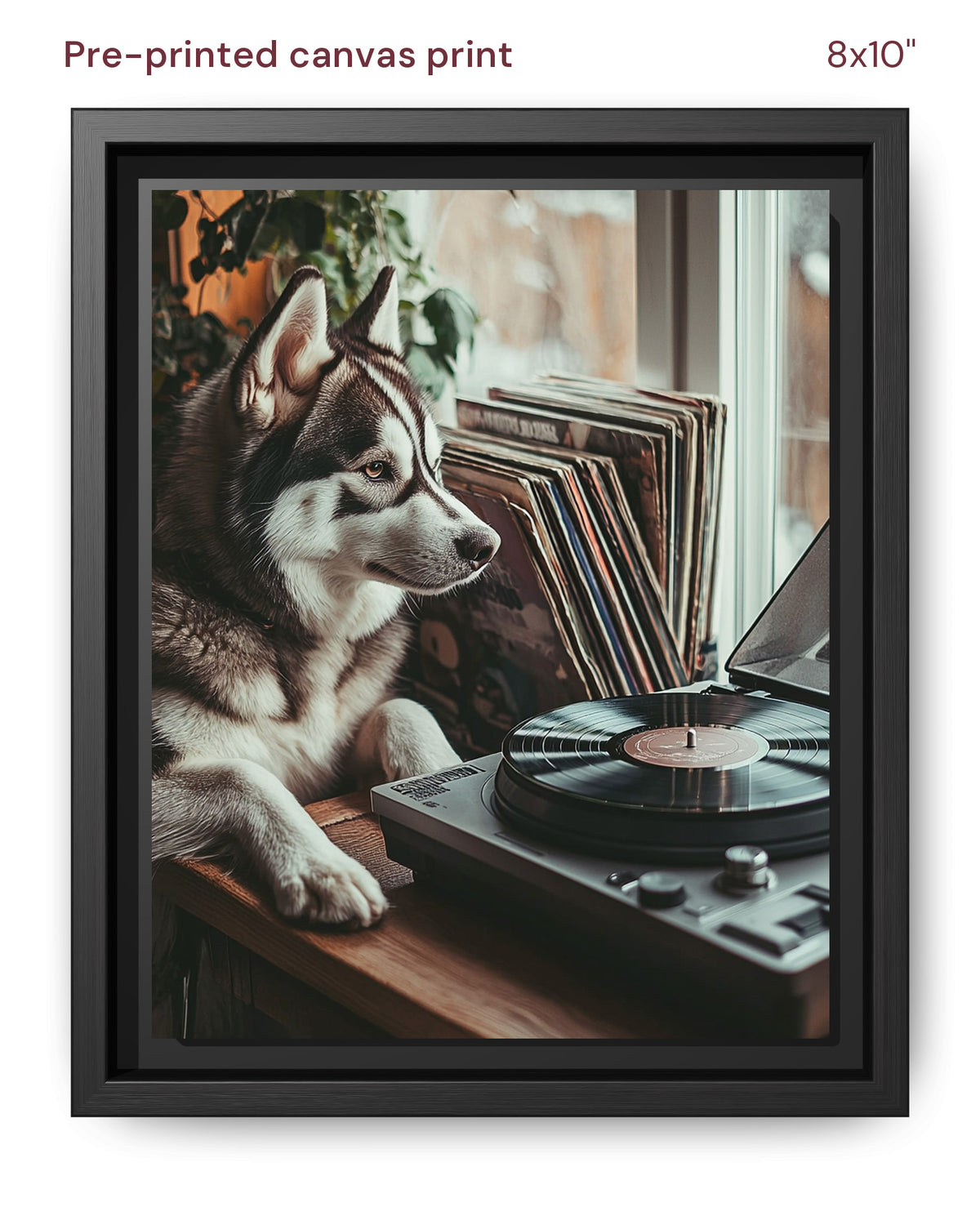 Canvas Print 8x10 Framed Black