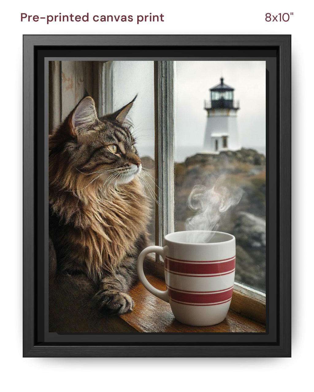 Canvas Print 8x10 Framed Black