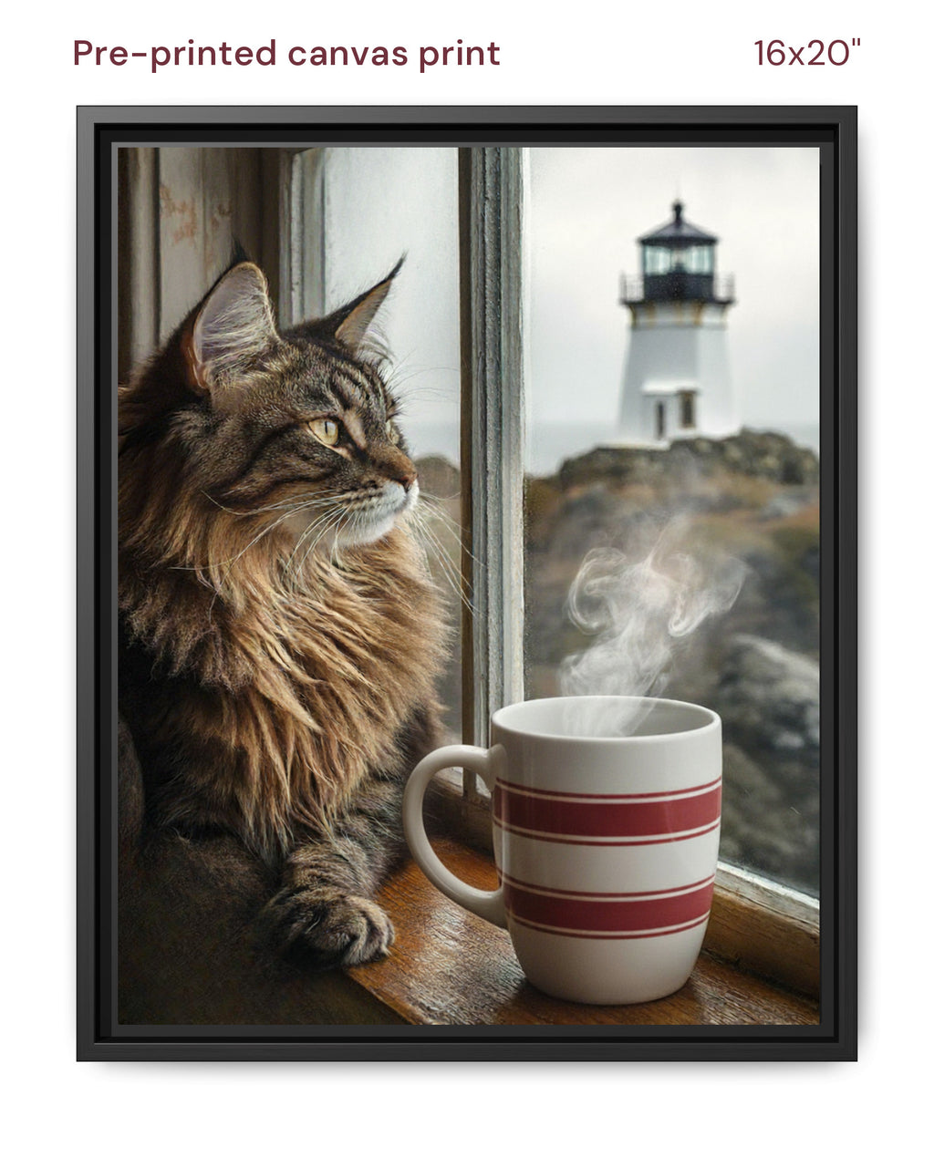 Canvas Print 16x20 Framed Black