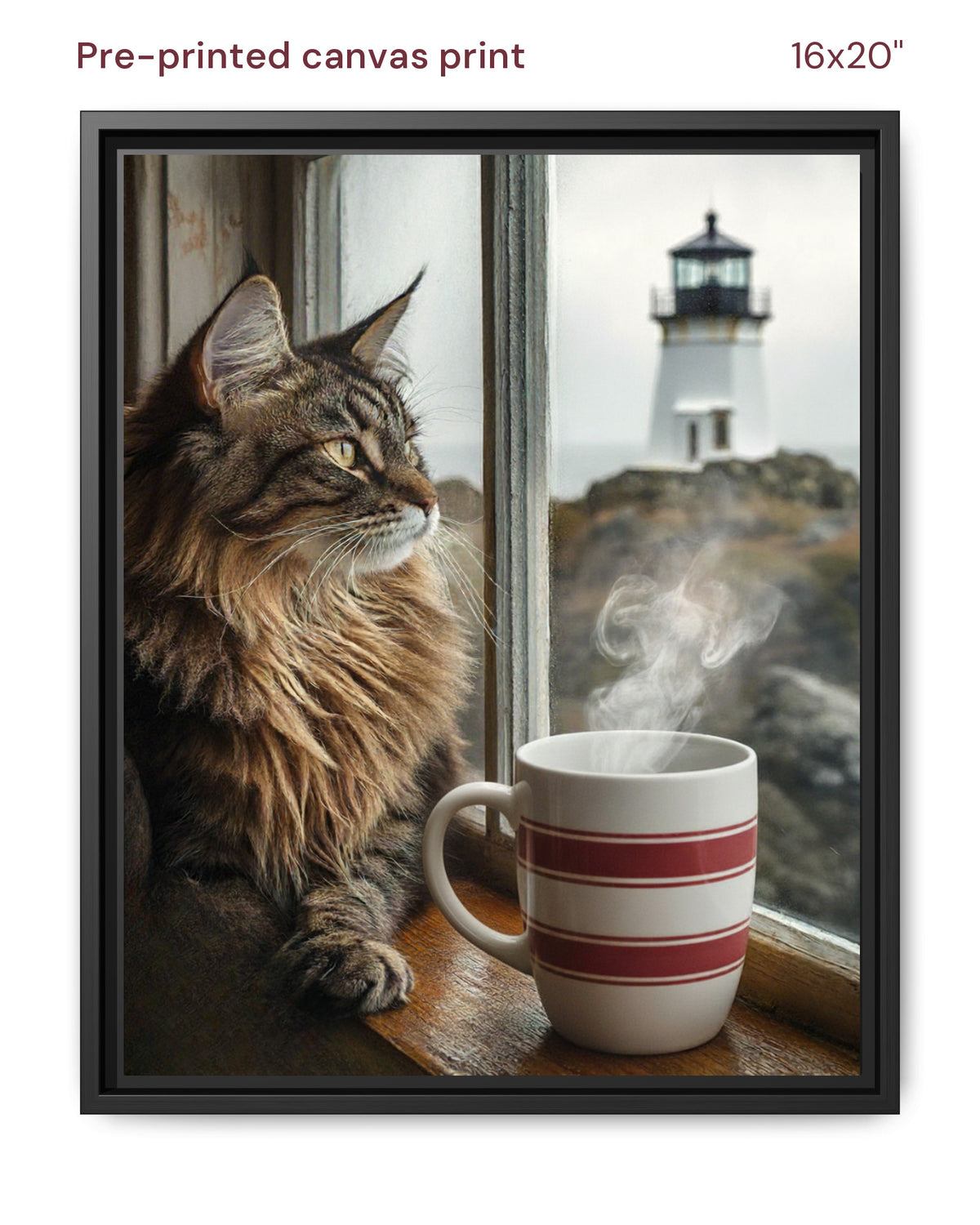 Canvas Print 16x20 Framed Black