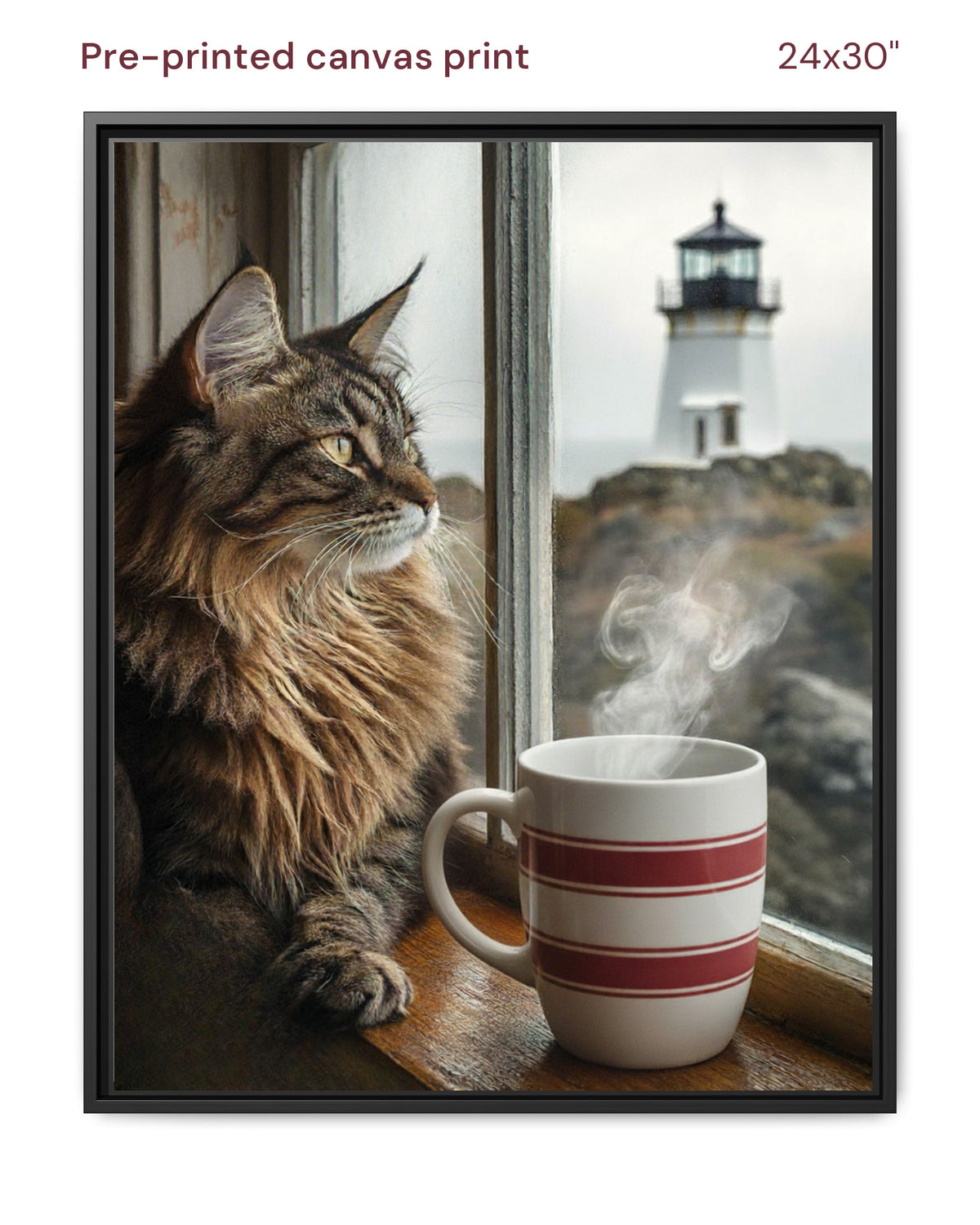 Canvas Print 24x30 Framed Black