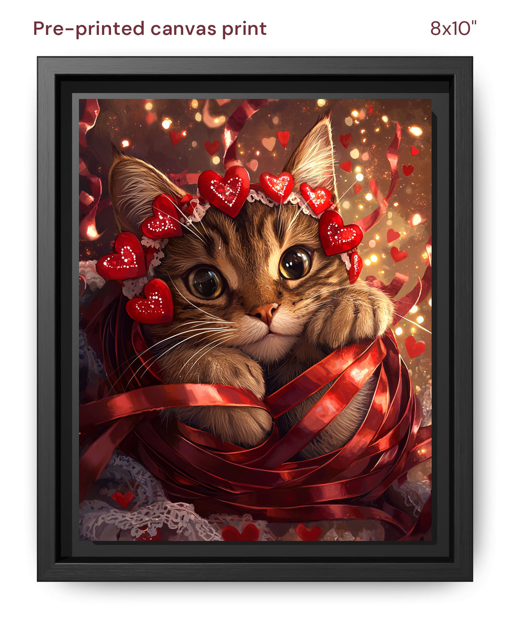 Canvas Print 8x10 Framed Black