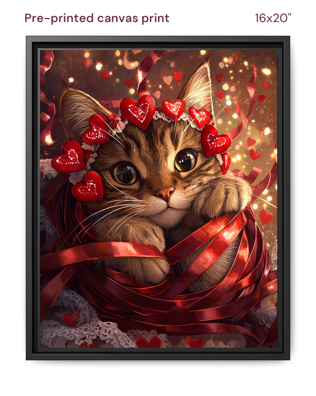 Canvas Print 16x20 Framed Black