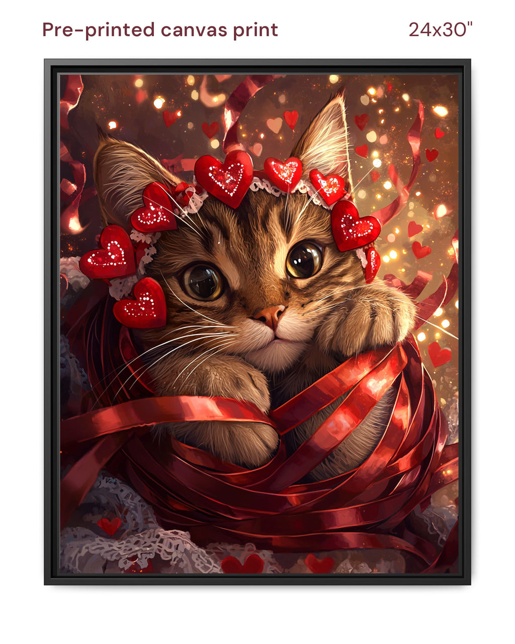Canvas Print 24x30 Framed Black