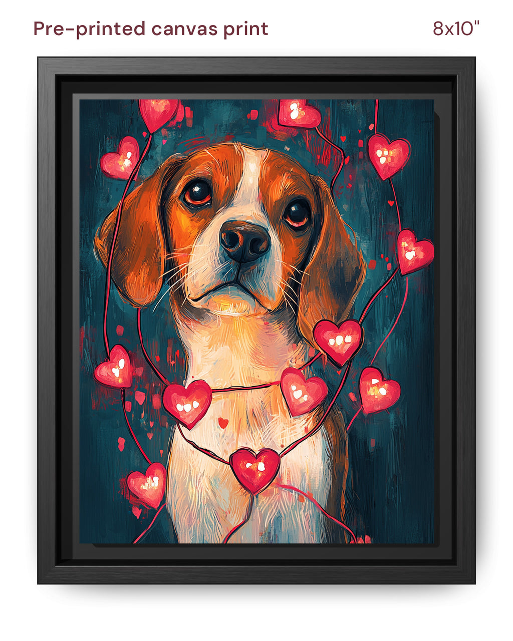 Canvas Print 8x10 Framed Black