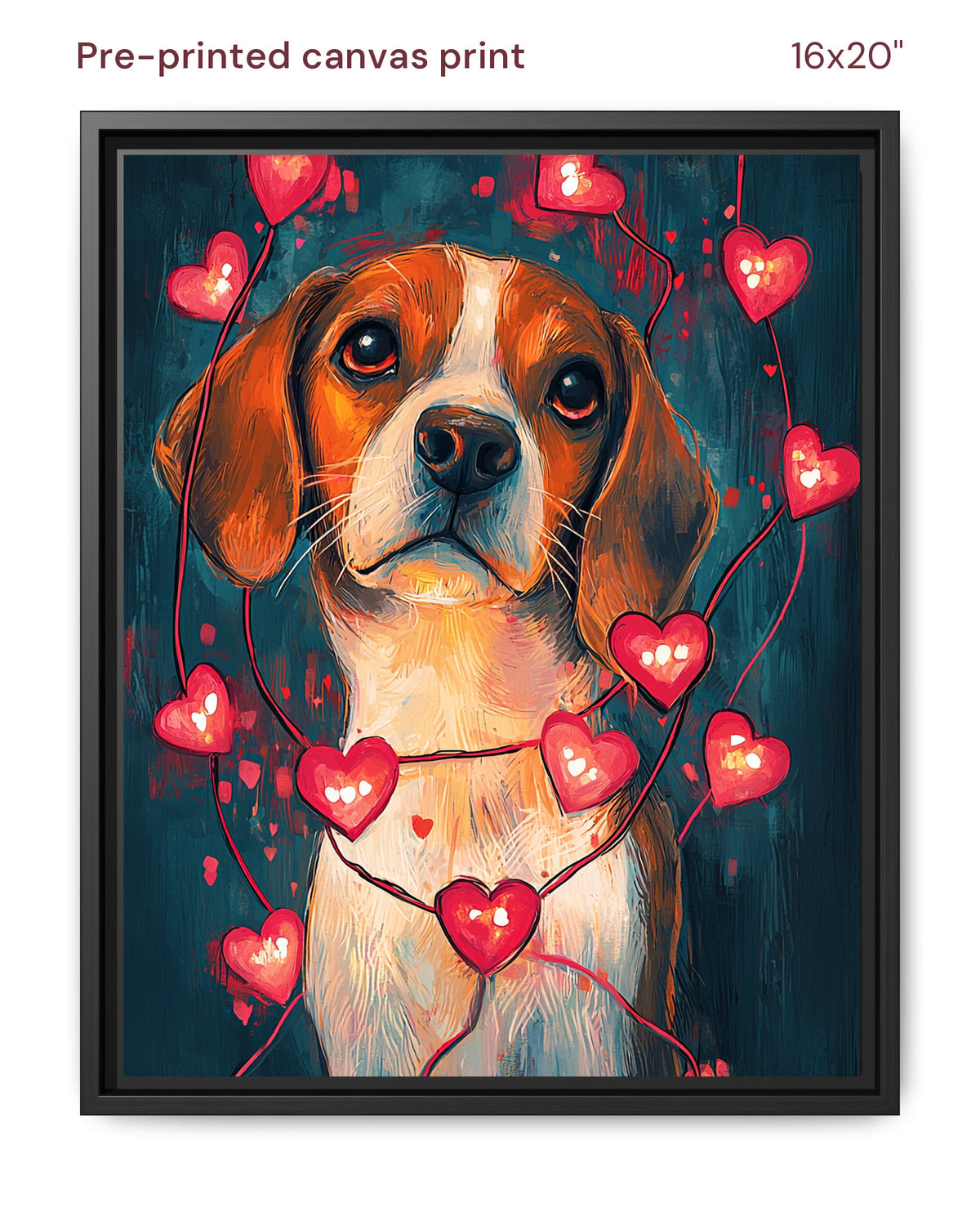 Canvas Print 16x20 Framed Black