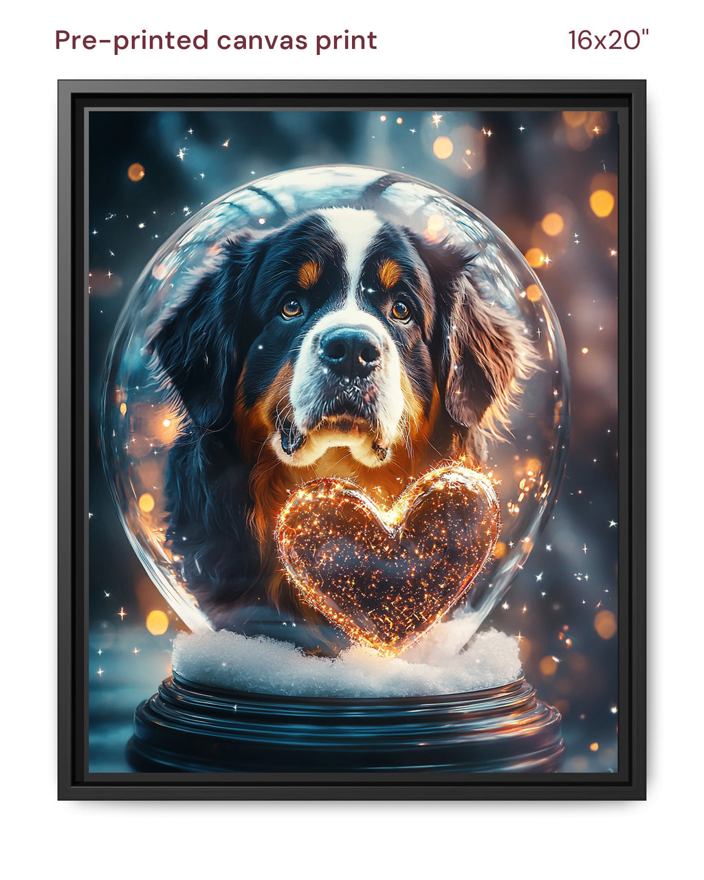 Canvas Print 16x20 Framed Black