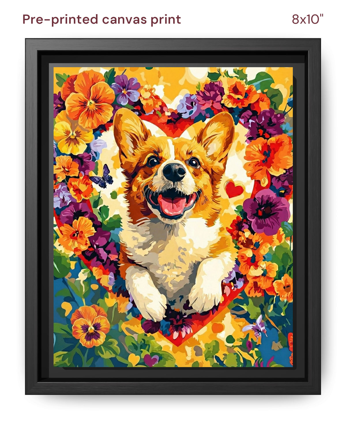 Canvas Print 8x10 Framed Black