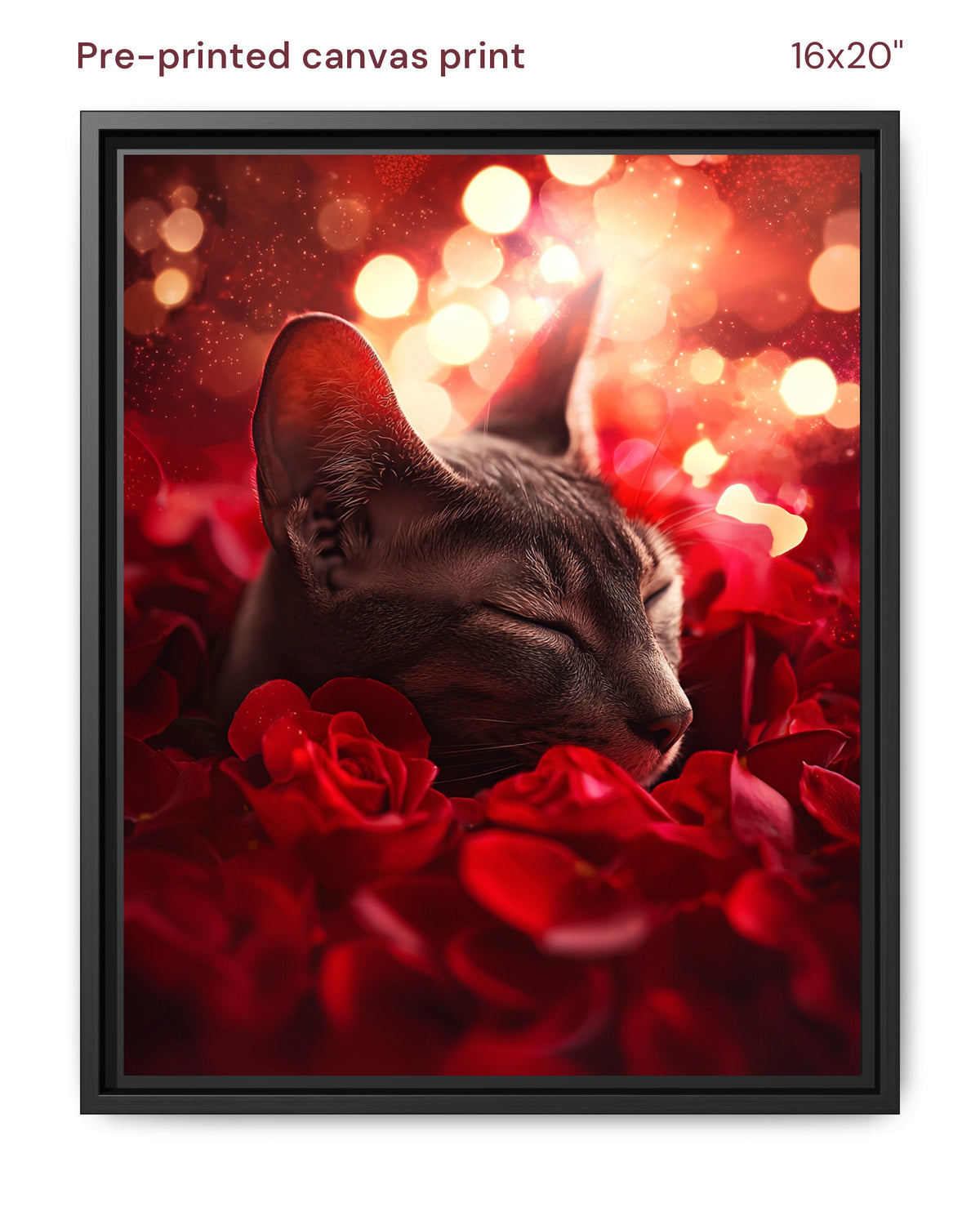 Canvas Print 16x20 Framed Black