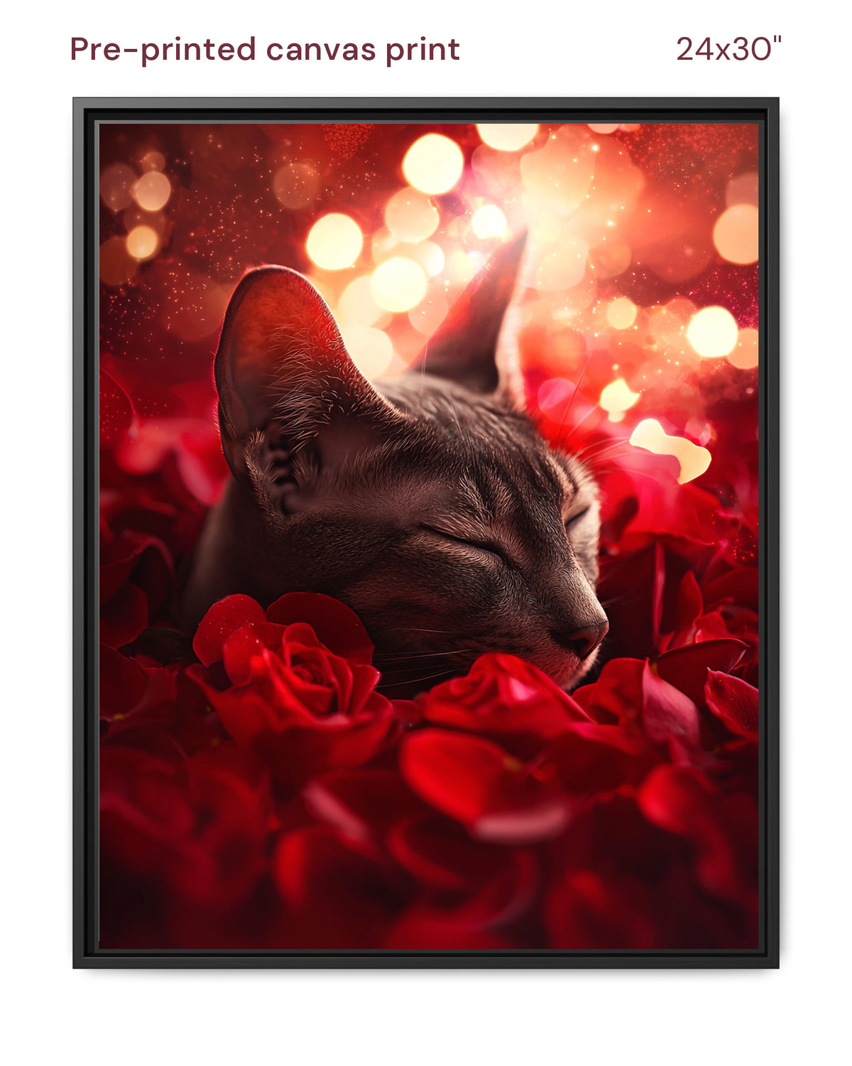 Canvas Print 24x30 Framed Black