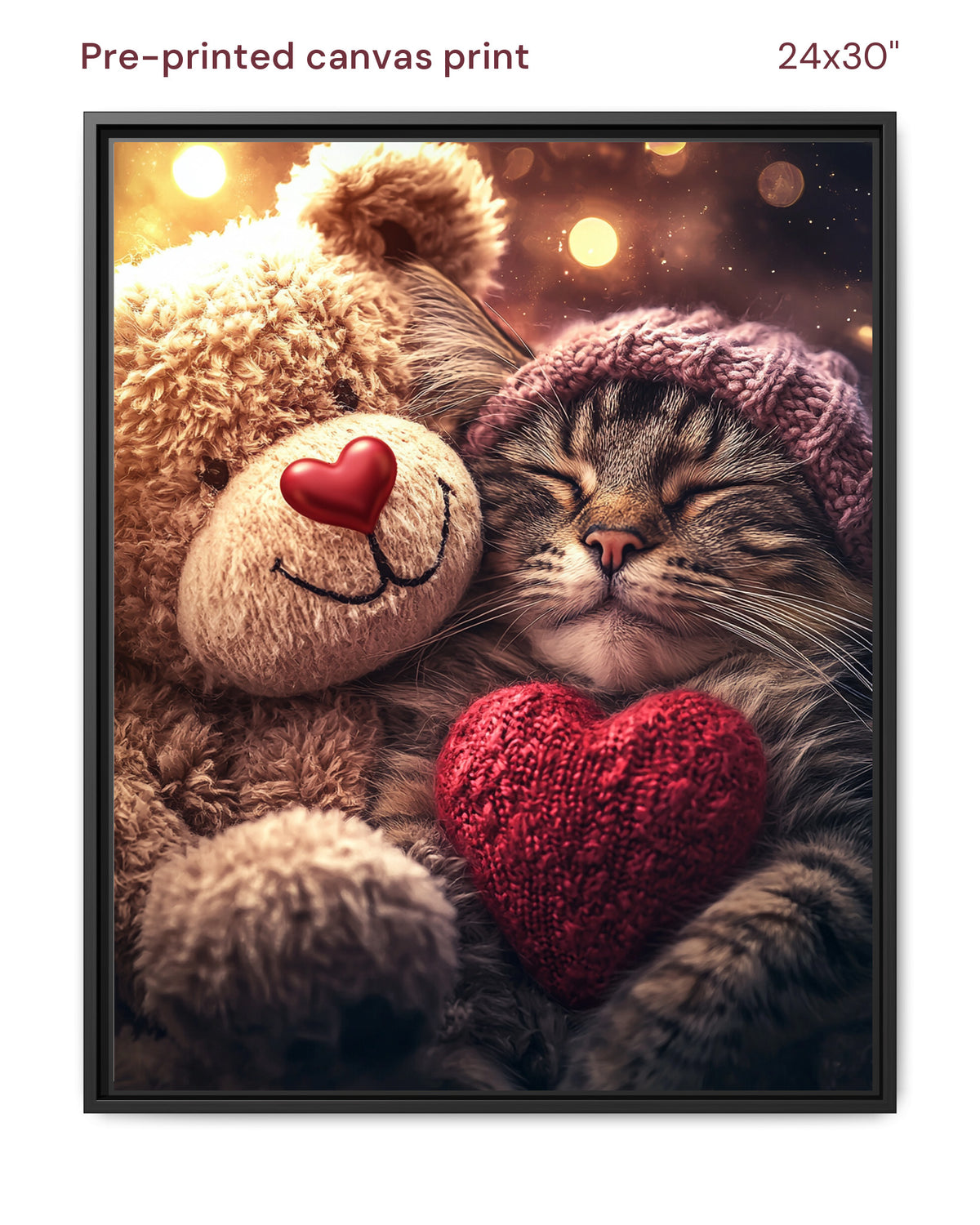 Canvas Print 24x30 Framed Black