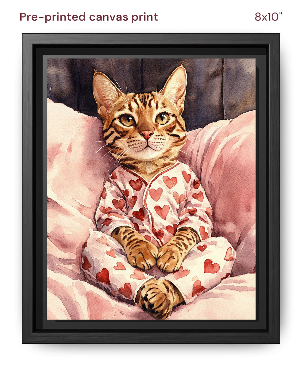 Canvas Print 8x10 Framed Black