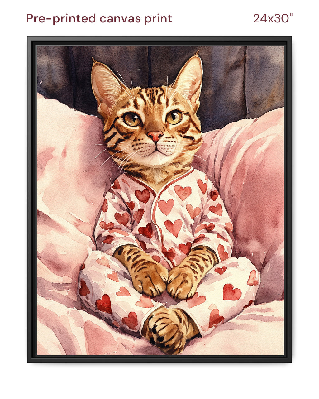 Canvas Print 24x30 Framed Black
