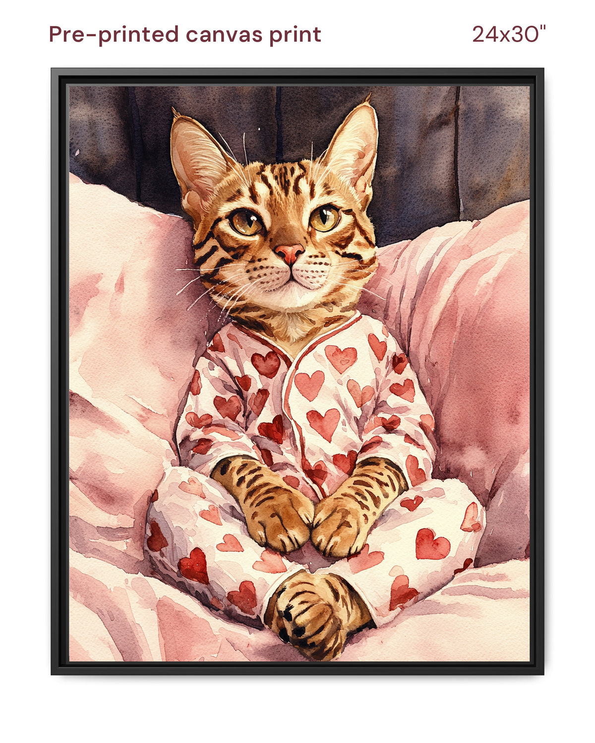 Canvas Print 24x30 Framed Black