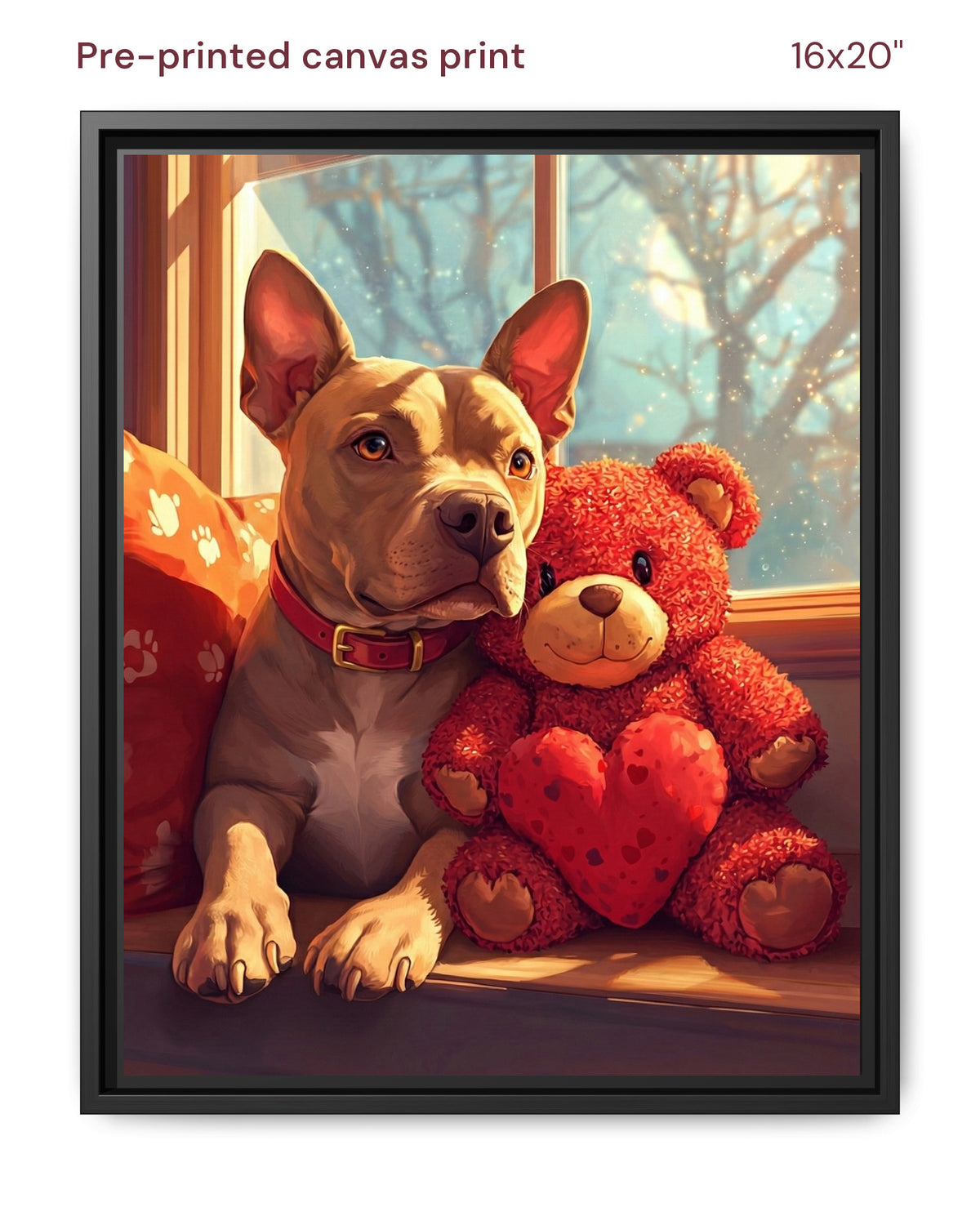 Canvas Print 16x20 Framed Black