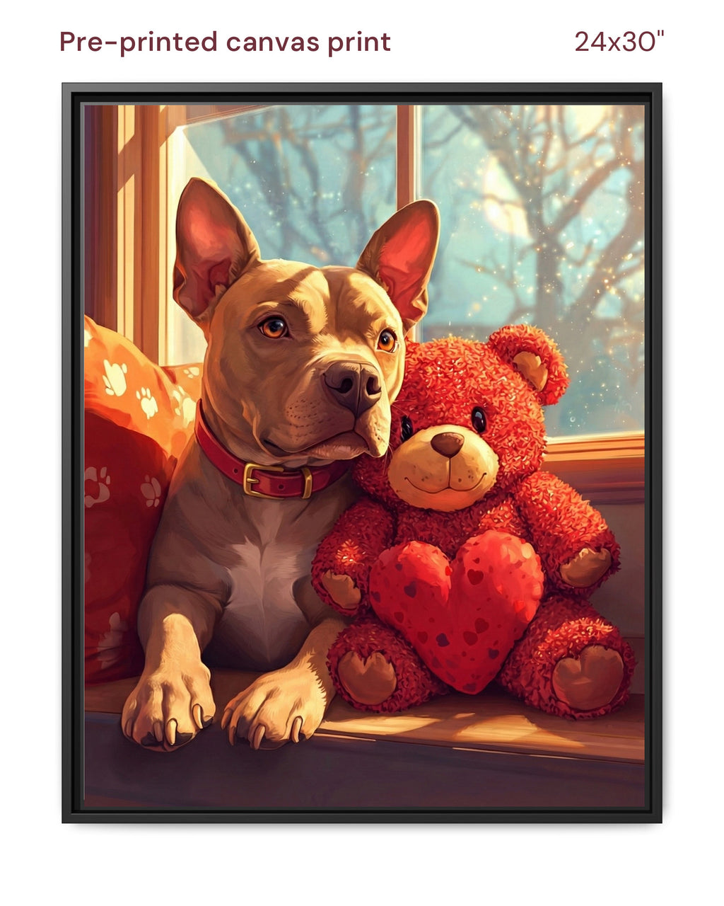 Canvas Print 24x30 Framed Black