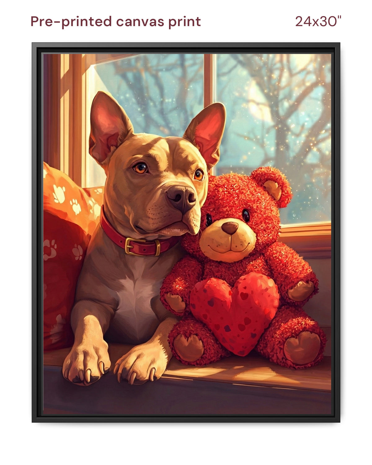 Canvas Print 24x30 Framed Black