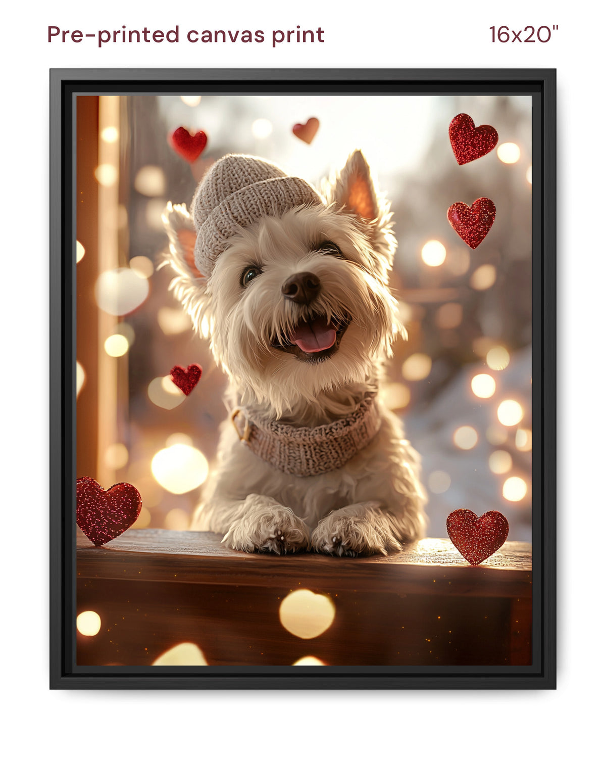 Canvas Print 16x20 Framed Black