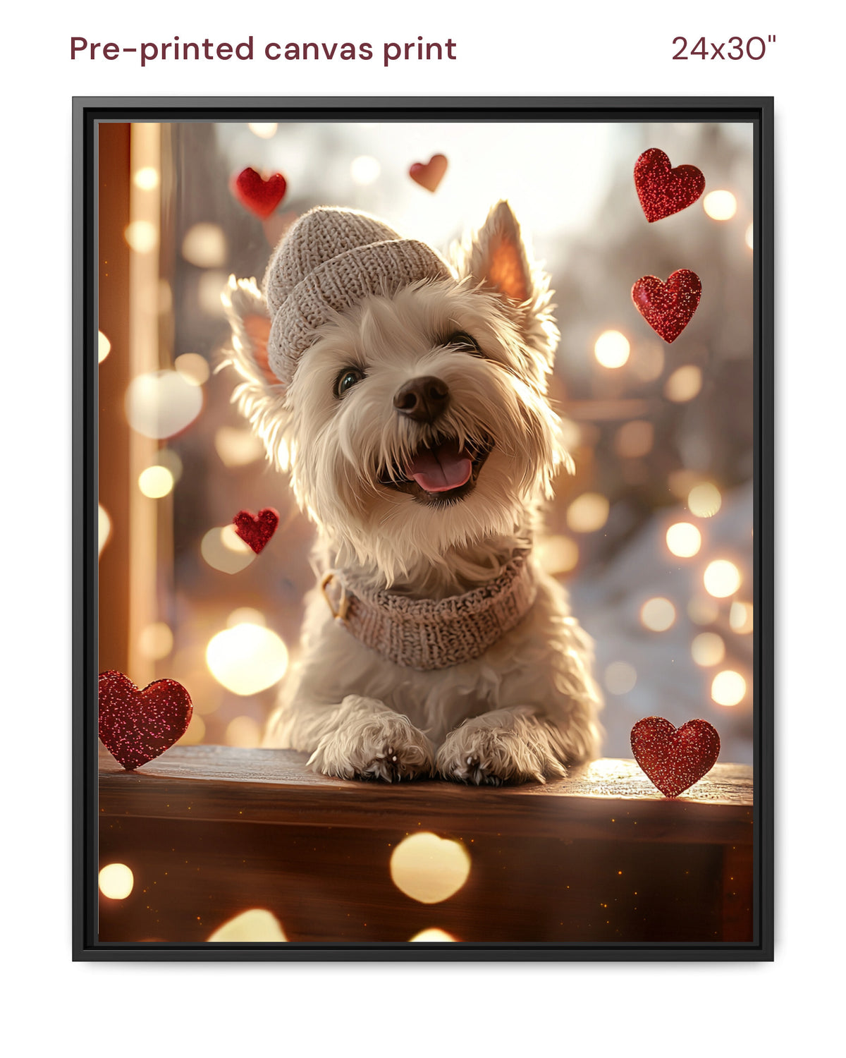 Canvas Print 24x30 Framed Black