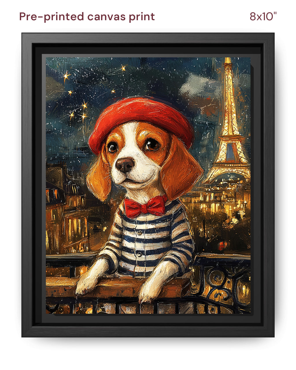 Canvas Print 8x10 Framed Black