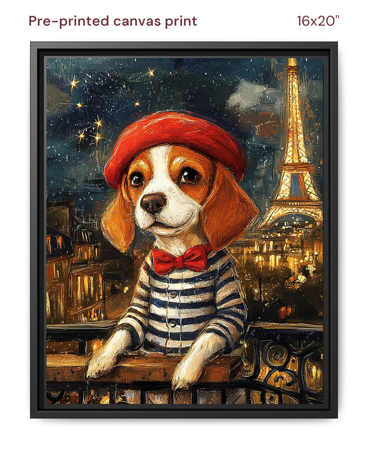Canvas Print 16x20 Framed Black