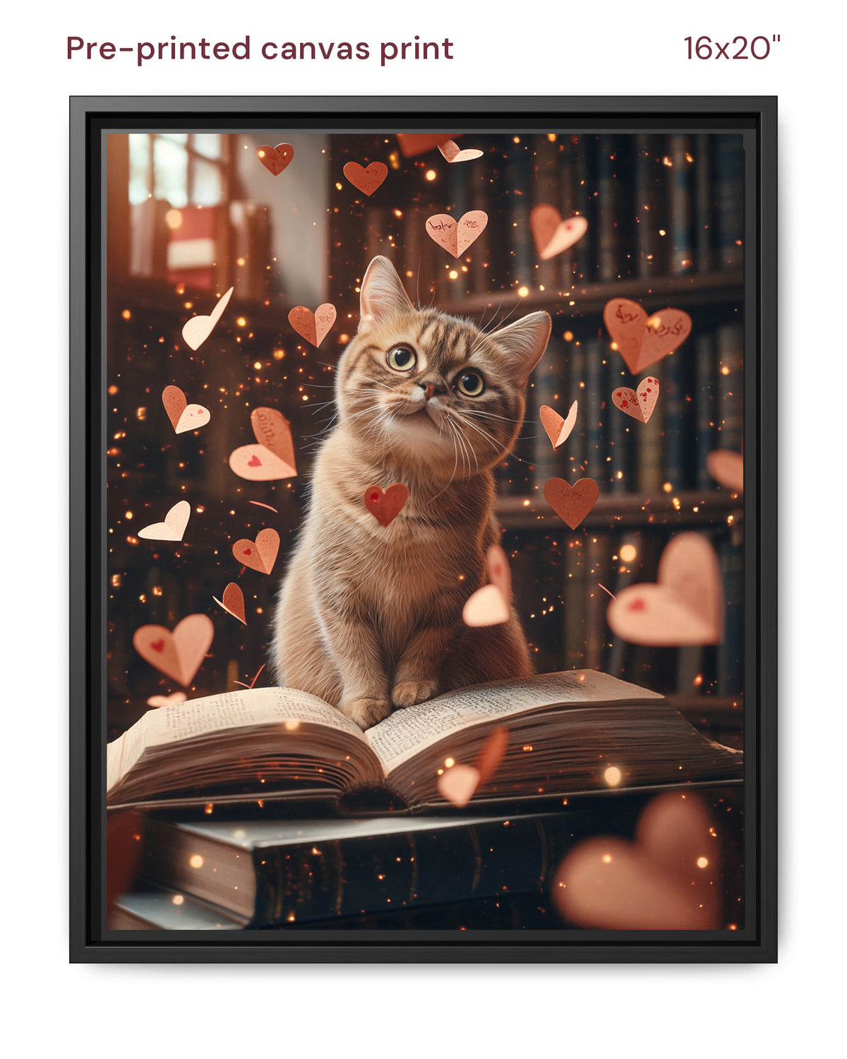 Canvas Print 16x20 Framed Black