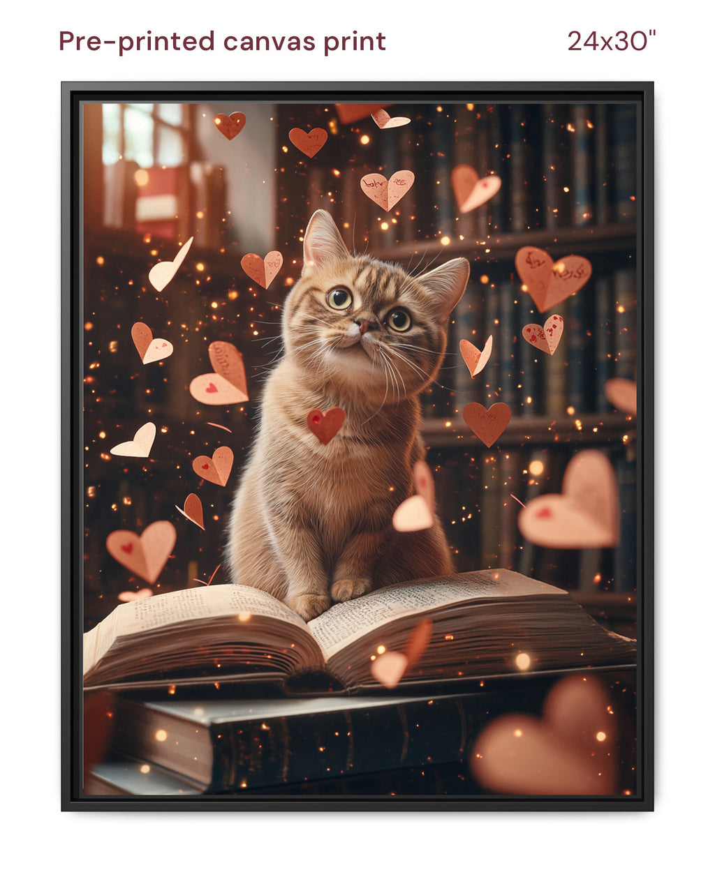 Canvas Print 24x30 Framed Black