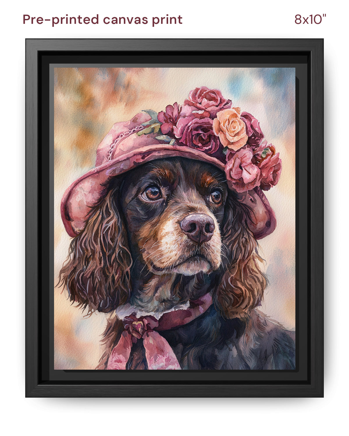 Canvas Print 8x10 Framed Black