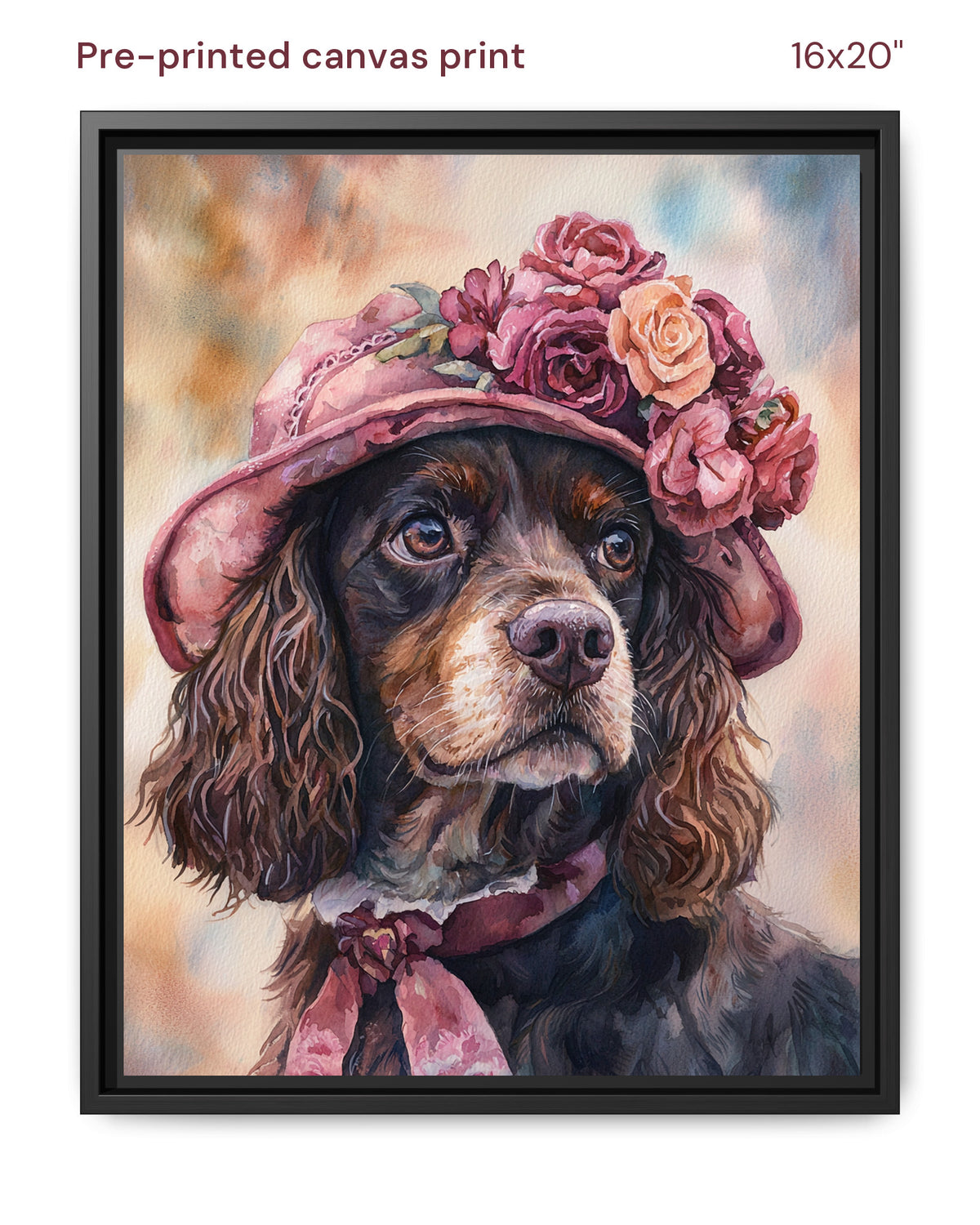 Canvas Print 16x20 Framed Black