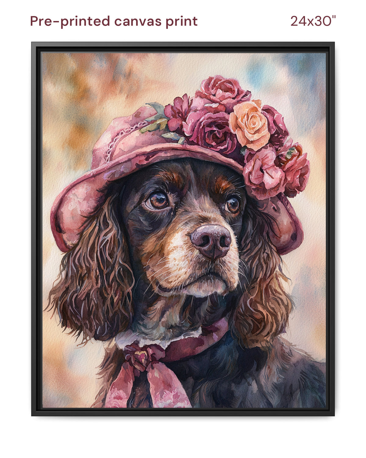 Canvas Print 24x30 Framed Black