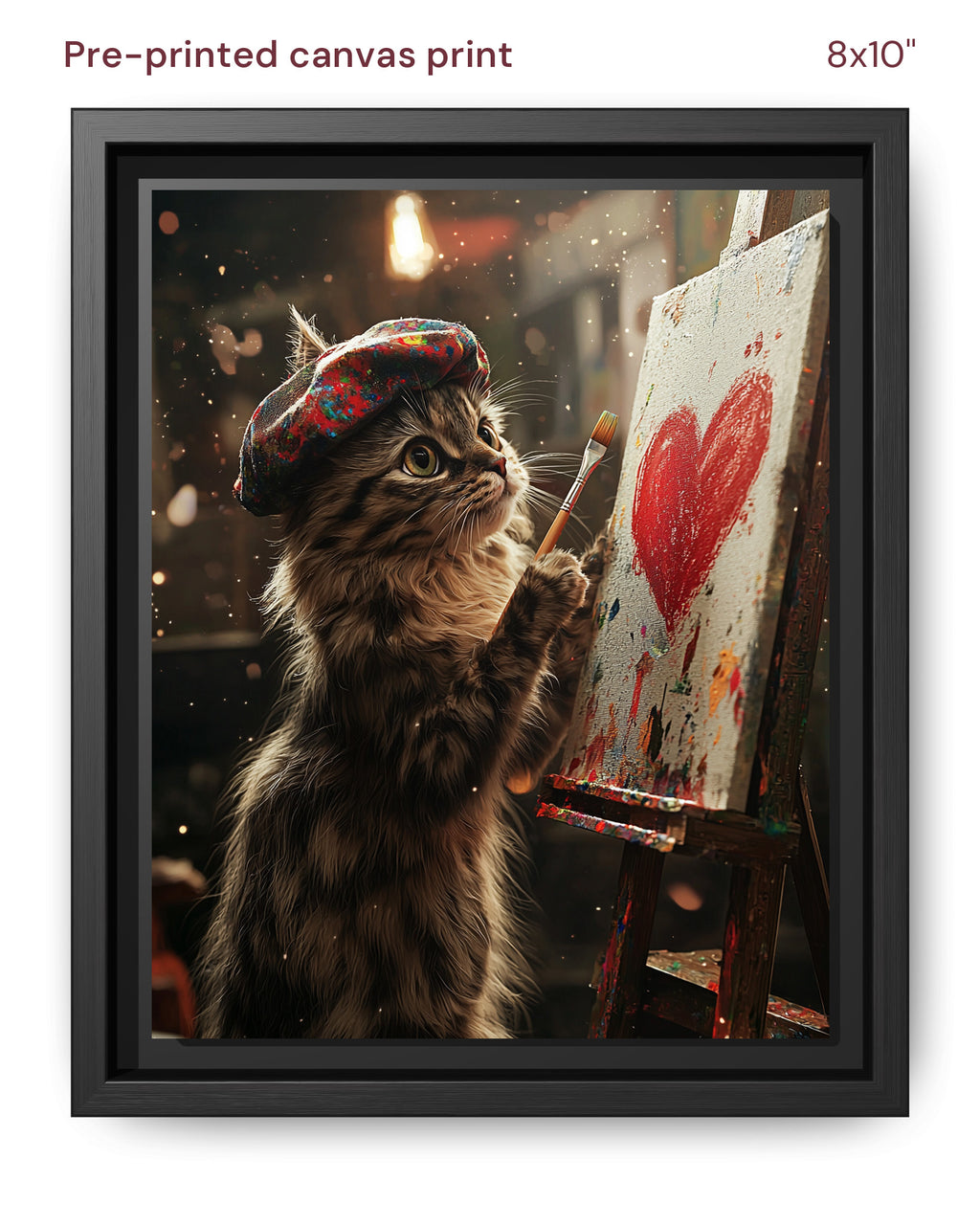 Canvas Print 8x10 Framed Black