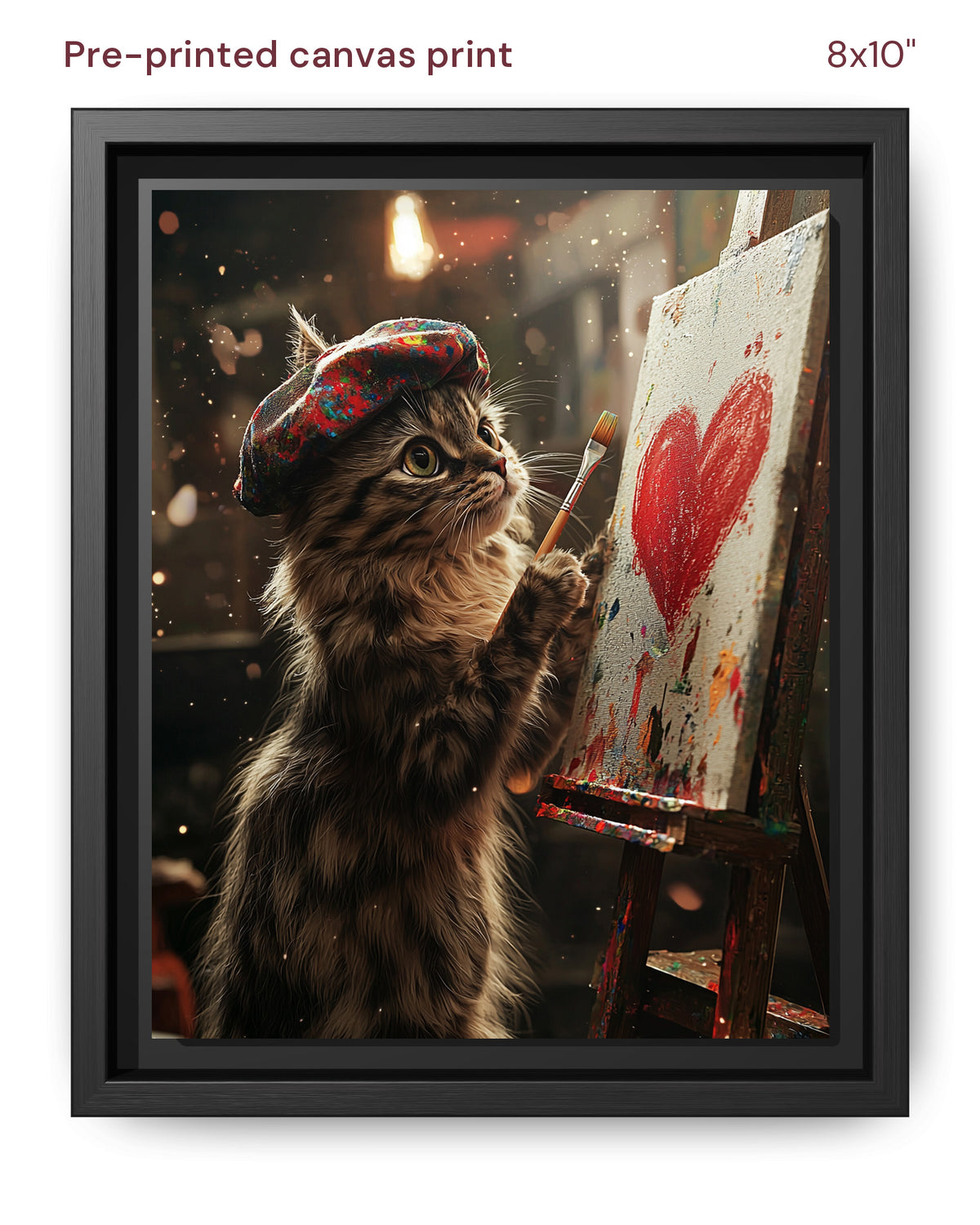 Canvas Print 8x10 Framed Black