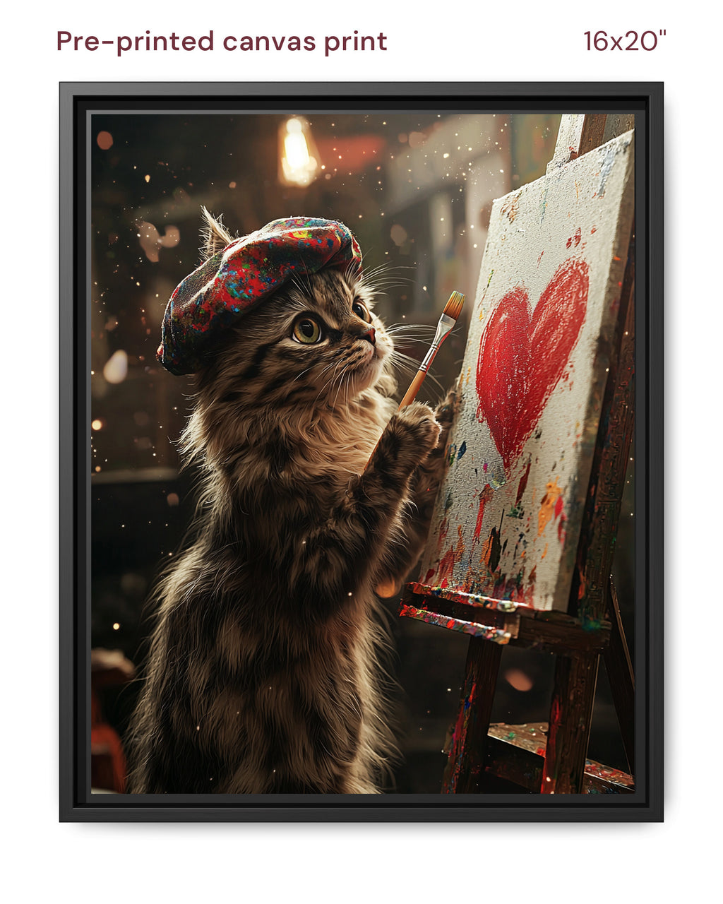 Canvas Print 16x20 Framed Black
