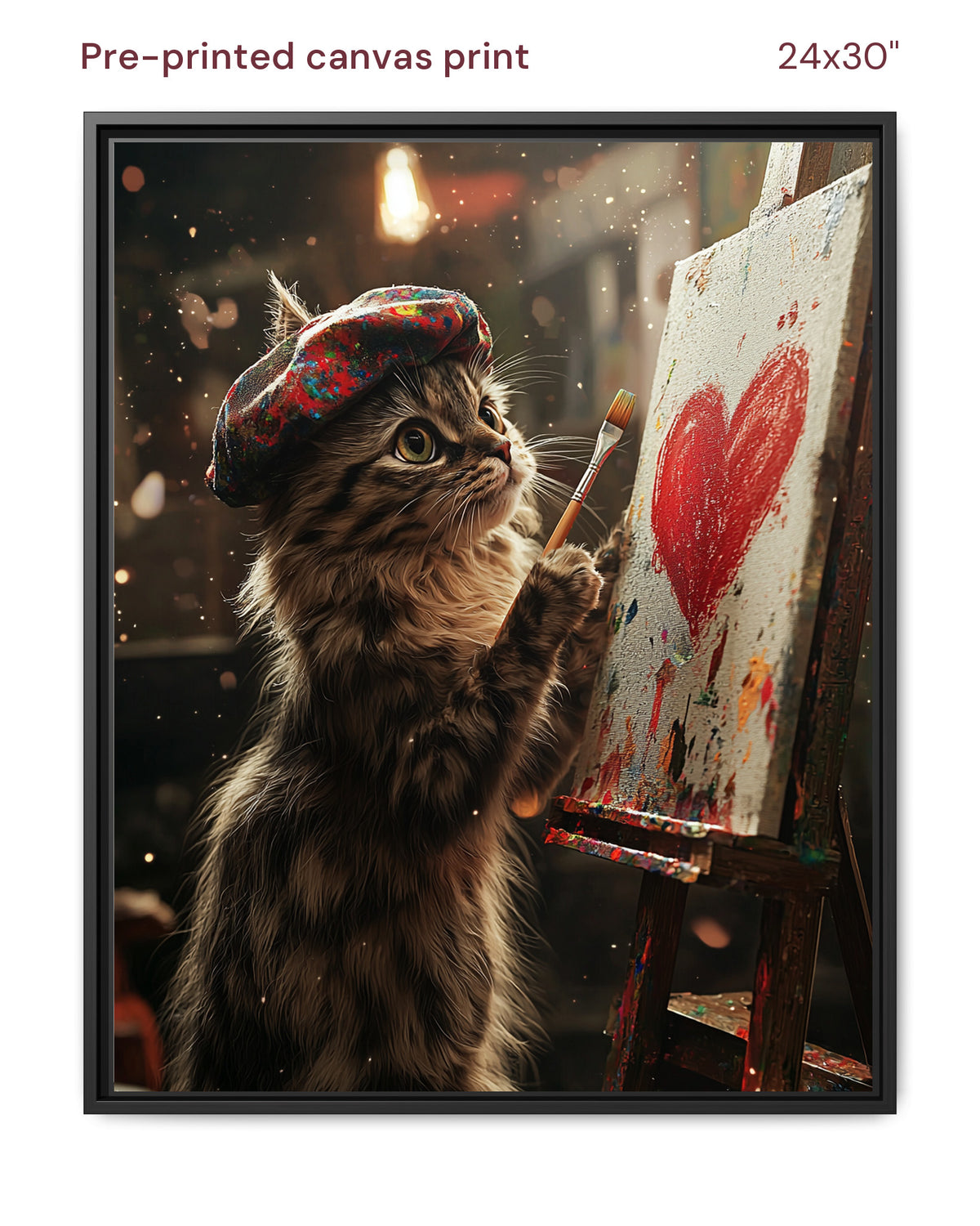 Canvas Print 24x30 Framed Black