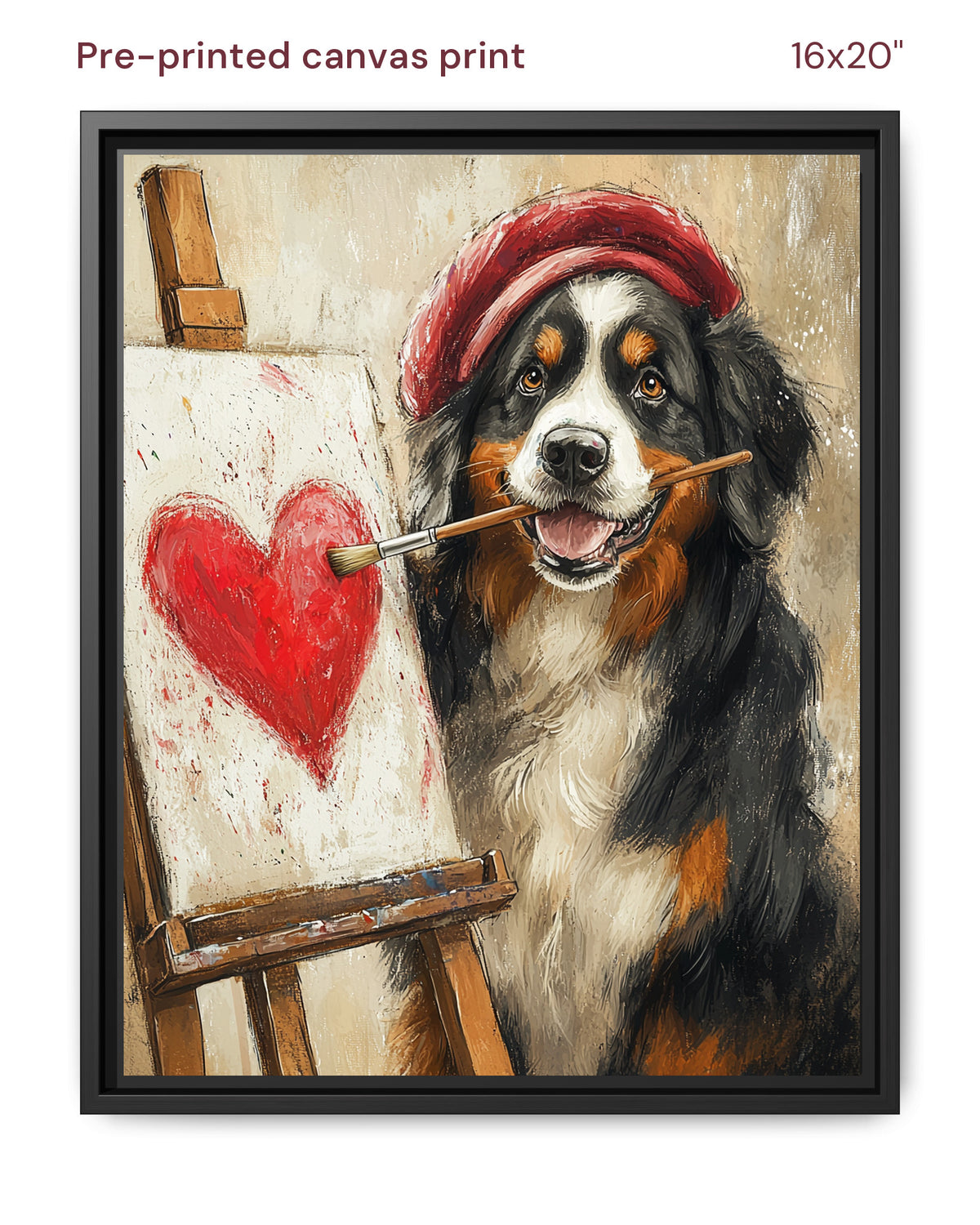 Canvas Print 16x20 Framed Black